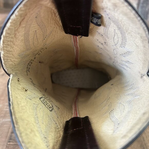 Dan Post 2112 R Black Cherry Western Cowboy Boots Mens 8.5 D - Picture 11 of 12